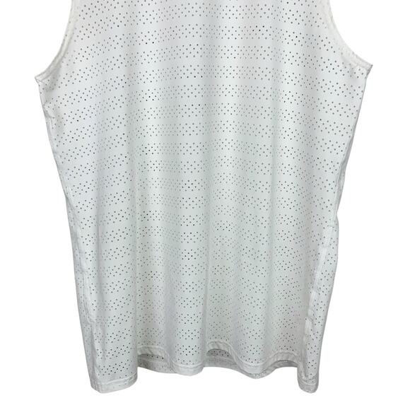Zyia Active Tank Top Sleeveless Cream Perforated Women's S - Picture 5 of 6